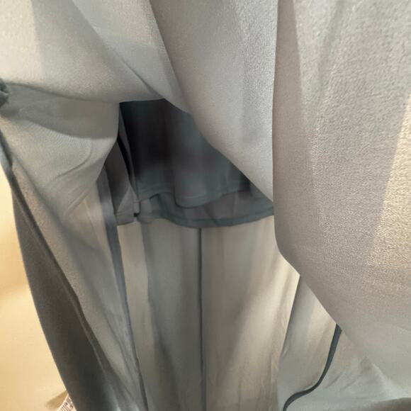 Show Me Your Mumu Heather Halter Dress Steel Blue NWT Size Medium Maxi Slit Gown - Picture 5 of 10